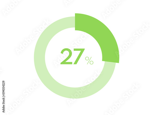 27% circle diagrams Infographics vector, 27 Percentage ready to use for web design