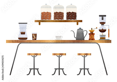 illustration set of coffee shop [cold brew]