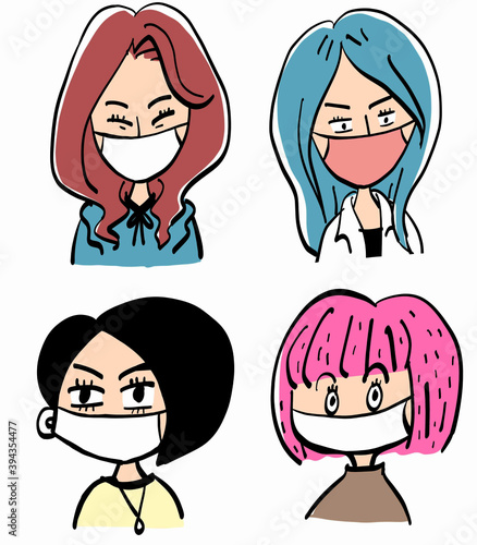 マスクと女性