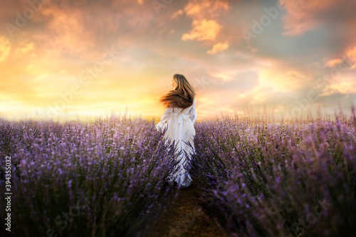 woman in a field