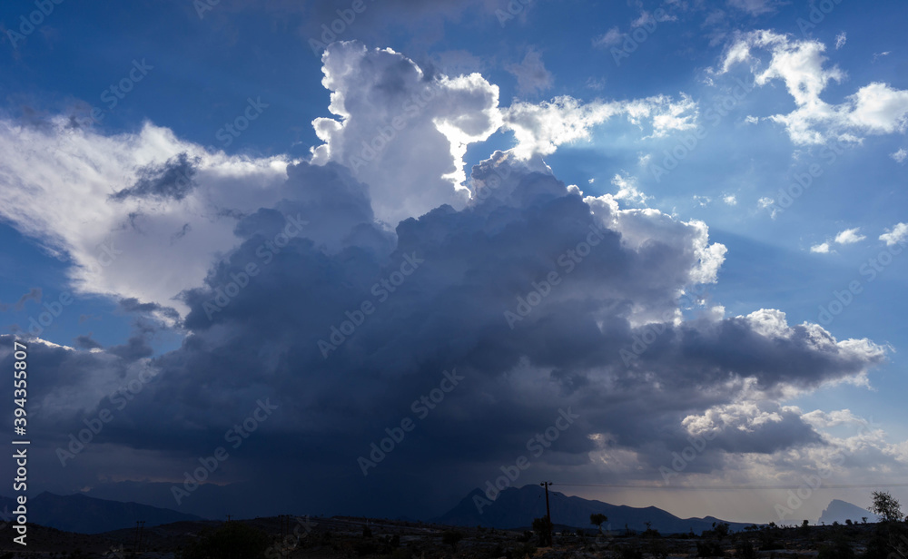 clouds over the mountains