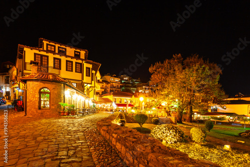 Ohrid old town at night  Macedonia