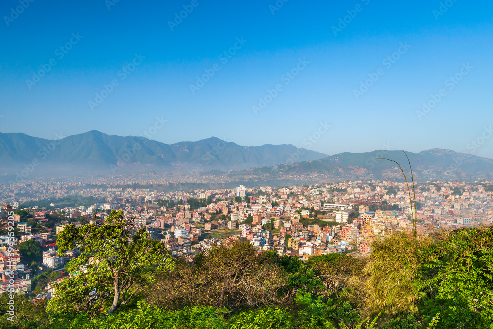 Kathmandu aerial panoramic view, Nepal
