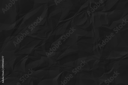 Black crumpled paper for background