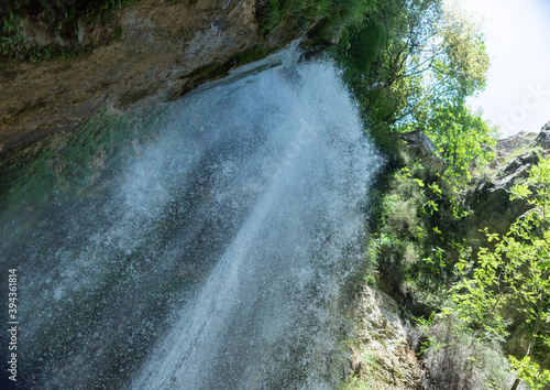 Senerchia waterfalls, WWF naturalistic oasis, in Campania, Salerno. View of the route, panoramas and details of nature. photo