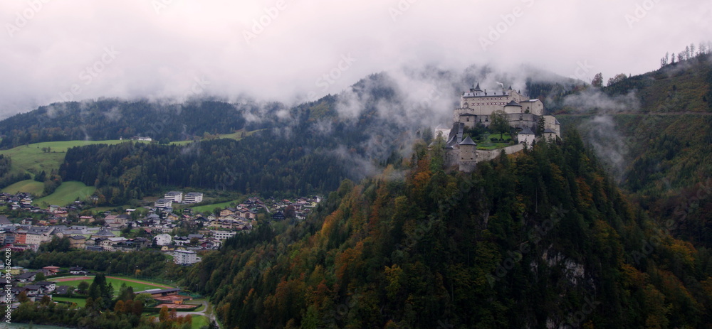 Hohenwerfen Castle (German: Festung Hohenwerfen, lit. 'Hohenwerfen Fortress') 