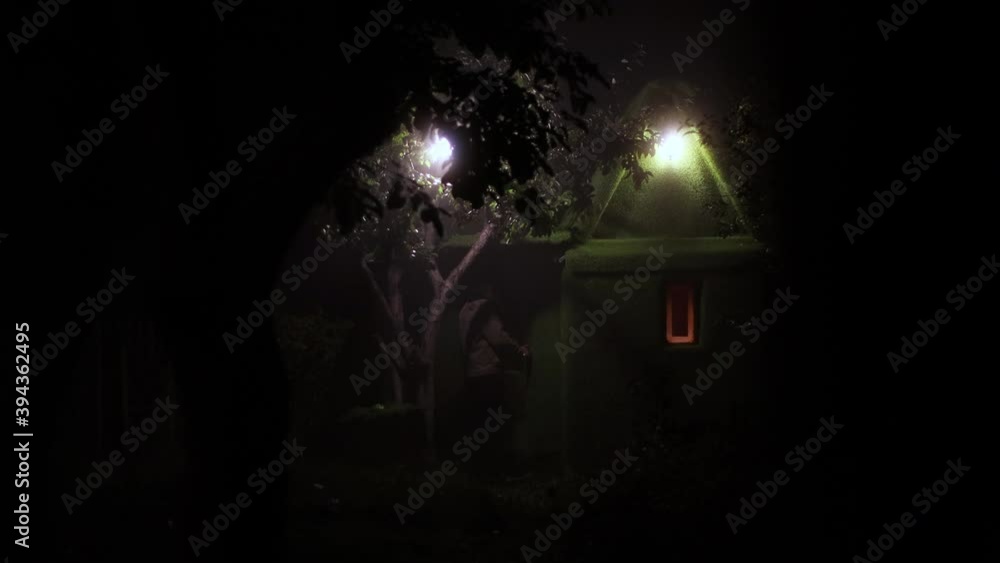 Fairy house and strange man.
The man opens the door of a small green house. Fairy house and strange man.
The man opens the door of a small green house.