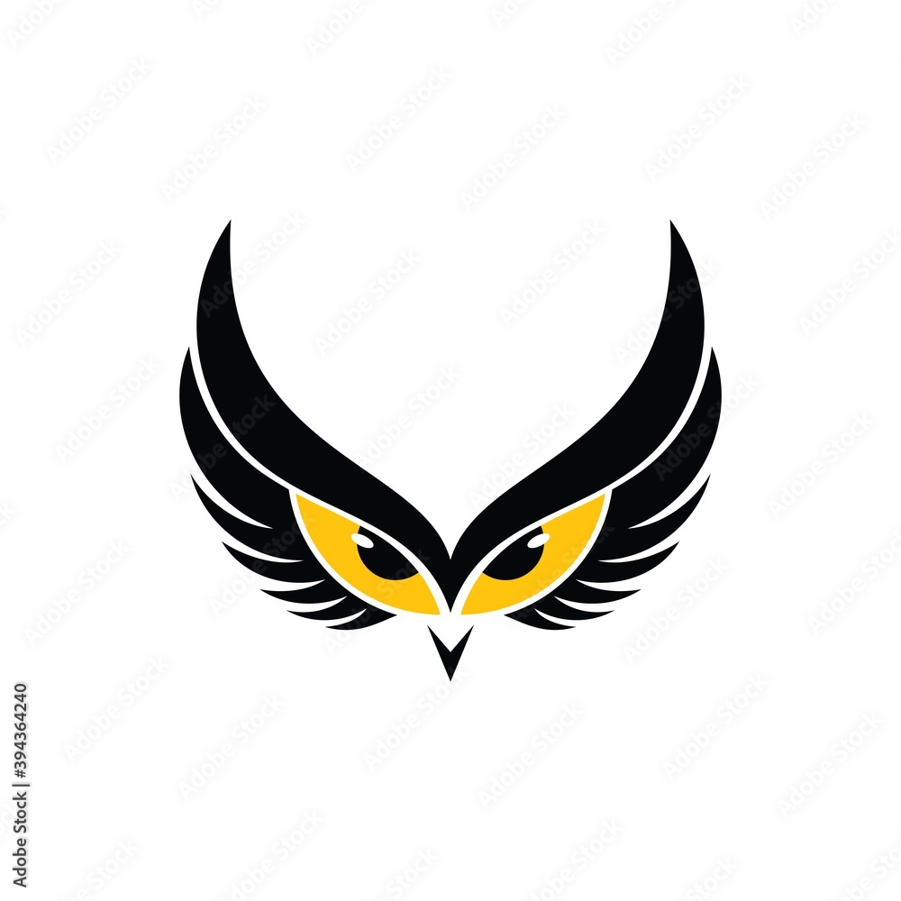 Obraz premium Eagle eye logo concept design template
