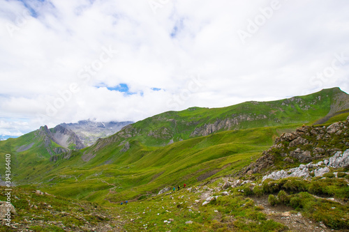 mountain landscape with sky (austrian alps - lünersee/schweizer Tor)
