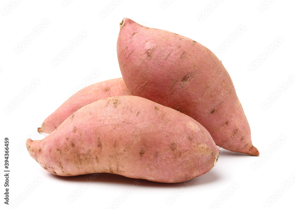 sweet potato on the white background sweet potato on the white background