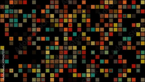 Checkerboard animation of midcentury modern color palette