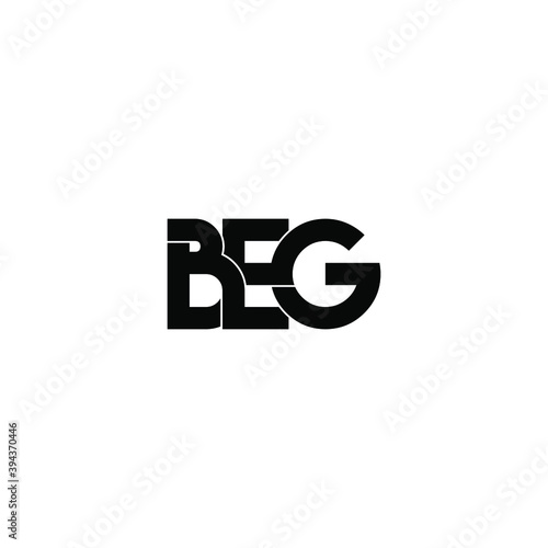 beg letter original monogram logo design