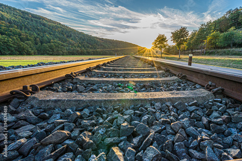 Bild auf Leinwand Bahntrasse