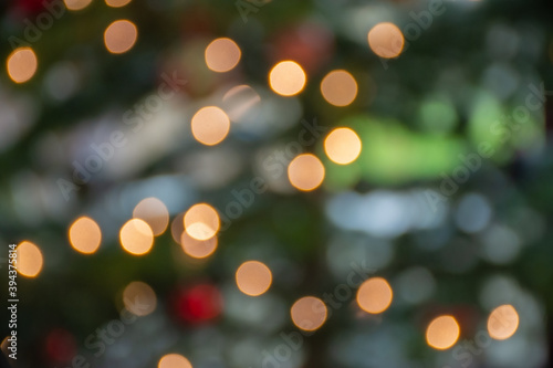 bokeh of christmas tree lights