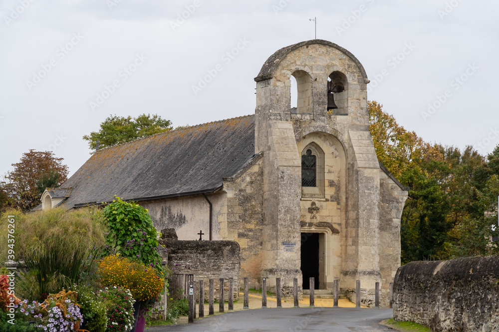 Louresse-Rochemenier. Sainte-Madeleine-et-Saint-Jean de Rochemenier Church Louresse-Rochemenier. Sainte-Madeleine-et-Saint-Jean de Rochemenier Church