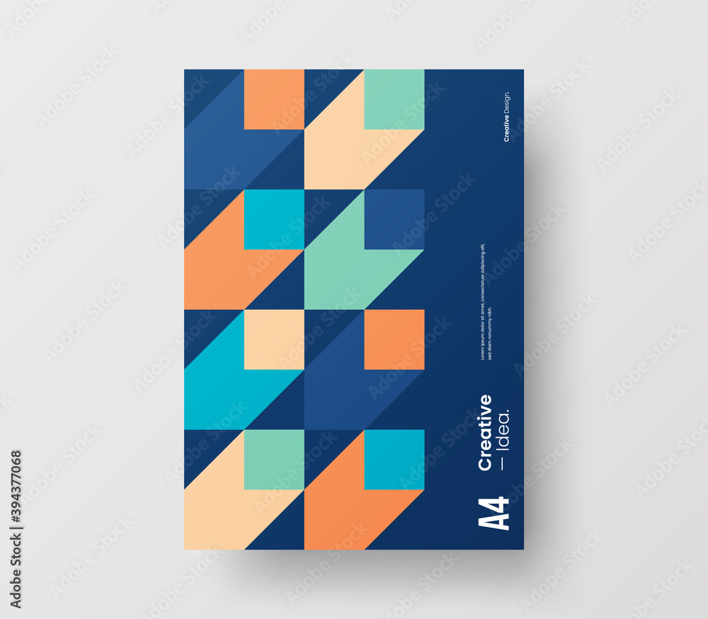 Abstract corporate identity report cover. Geometric vector business presentation design layout. Amazing company illustration brochure template.