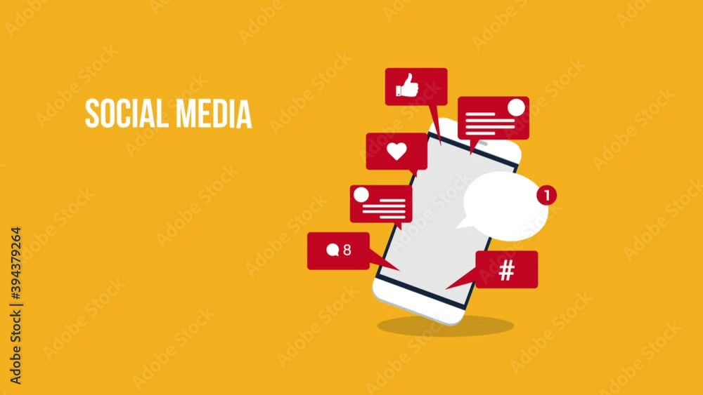 Viral content, social activity and smm - likes, shares and comments popping up on the mobile screen. HD animation Viral content, social activity and smm - likes, shares and comments popping up on the mobile screen. HD animation