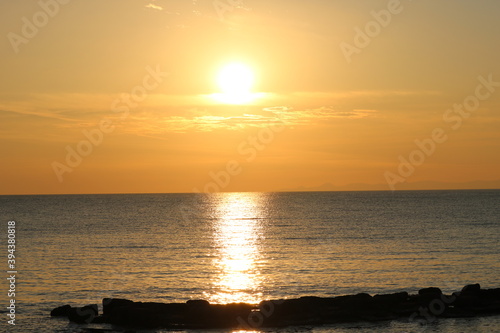 Sunset by the sea the day after the typhoon © Nyansuke1155