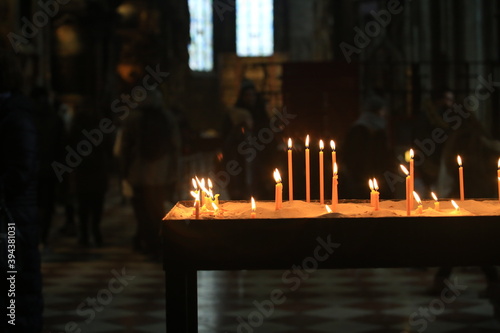 austria church in Vienna, candles photo