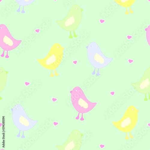 vector pattern for children, chickens