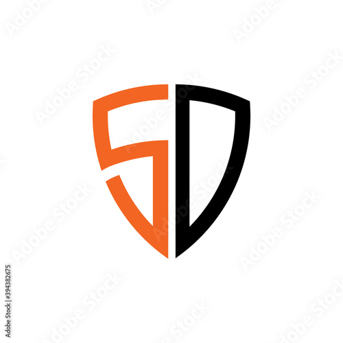 SD shield letter logo design template Free Download SD shield letter logo design template - GFXLoad