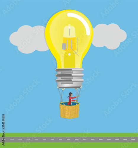 Take the idea to right direction. Vector illustration.