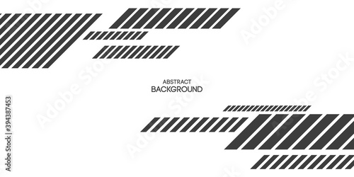 Abstract striped background, banner with lines,diagonal stripes. Abstract geometric composition.Trendy design. Vector monochrome illustration in flat style.