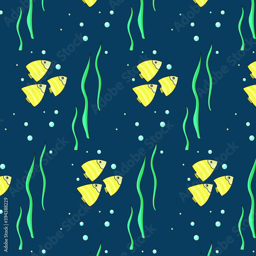 seamless background with fishes