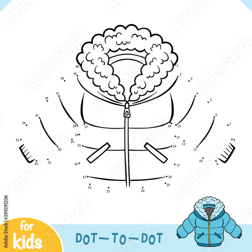 Numbers game, education dot to dot game, winter down jacket