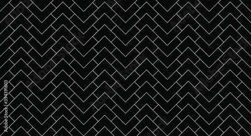 Geometric texture, repeating linear abstract pattern Thin white line vector pattern. Diagonally laid bricks Scandinavian style brick background for kitchen splash back Herringbone pattern.	