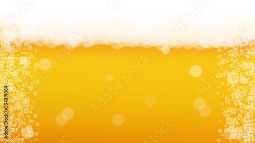Oktoberfest background. Beer foam. Craft lager splash.