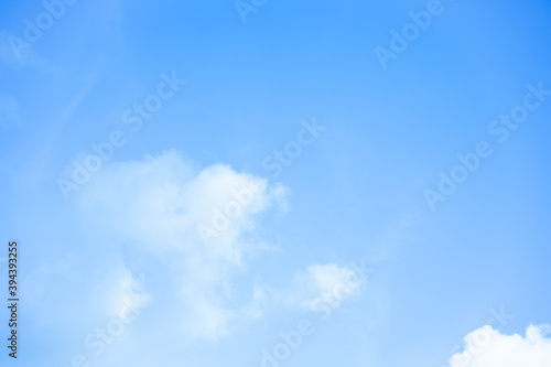 view of wonderful bue sky and clouds background with copy space for wallpaper or banner