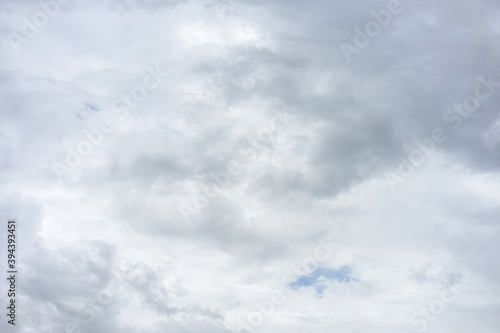 White clouds and bue sky background with copy space for wallpaper or banner