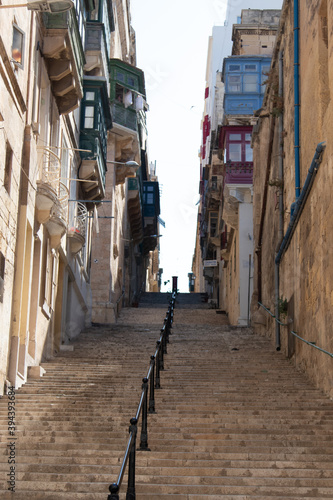steps in the capital city of Valetta in Malta