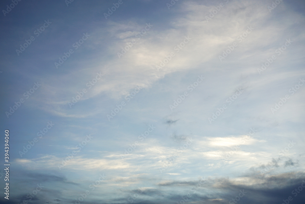 Fantastic blue sky with clouds copy space for banner or wallpaper background