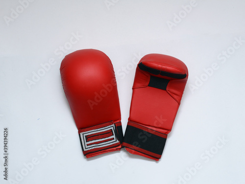 Принти на полотні gloves  for boxing, mma - sportive  outfit   on white backgrounds