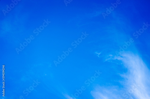 White clouds on blue sky with copy space for banner or wallpaper background. freedom concept