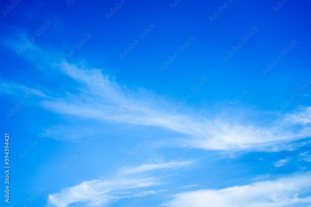 Beautiful White clouds on blue sky with copy space for banner or wallpaper background. freedom concept