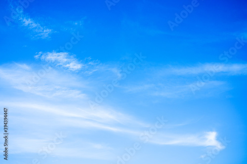 Fototapeta Naklejka Na Ścianę i Meble -  Beautiful White clouds on blue sky with copy space for banner or wallpaper background. freedom concept