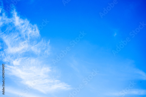 Natural of White clouds on blue sky with copy space for banner or wallpaper background. freedom concept
