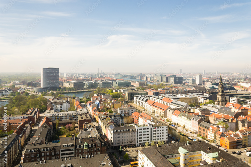 Copenhagen cityscape from the Round Tower