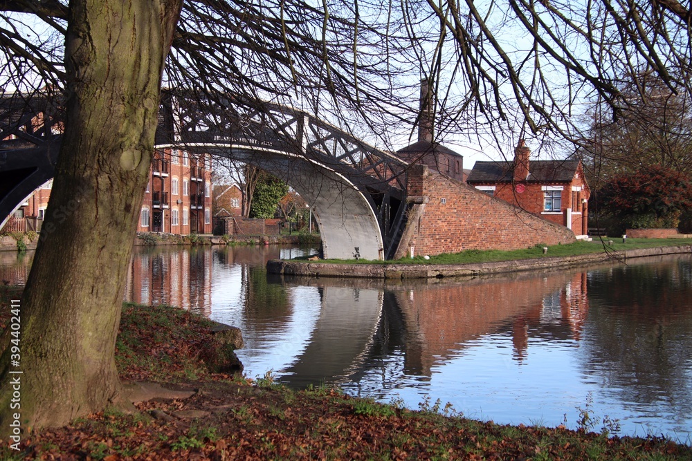 Fototapeta premium Coventry canal Sutton stop canal junction on the oxford canal waters 