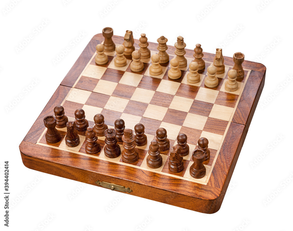 chess on a white background isolated chess on a white background isolated