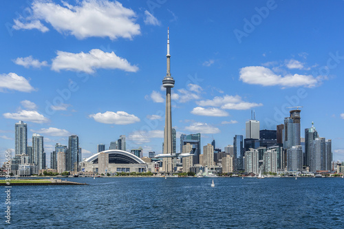 Beautiful Toronto's skyline over Lake Ontario. Toronto, Ontario, Canada.