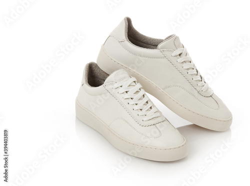 Leather shoes on white