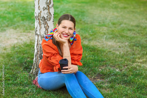 Beautiful young woman with ...