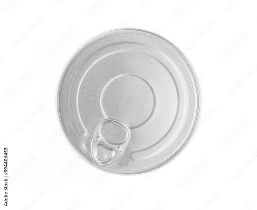 Tin can. Conserved junk food without label Tin can. Conserved junk food without label