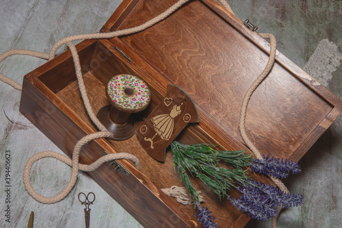 still life with lavender