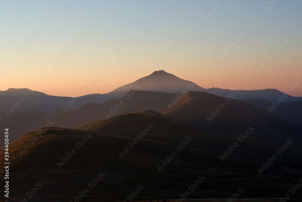 Tramonto sul monte Cimone, Appennino toscoemiliano, Fanano, Italia