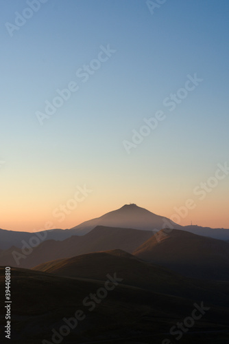 Tramonto sul monte Cimone, Appennino toscoemiliano, Fanano, Italia